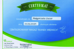 Dyplom fizjoterapeuty Małgorzaty Luzar